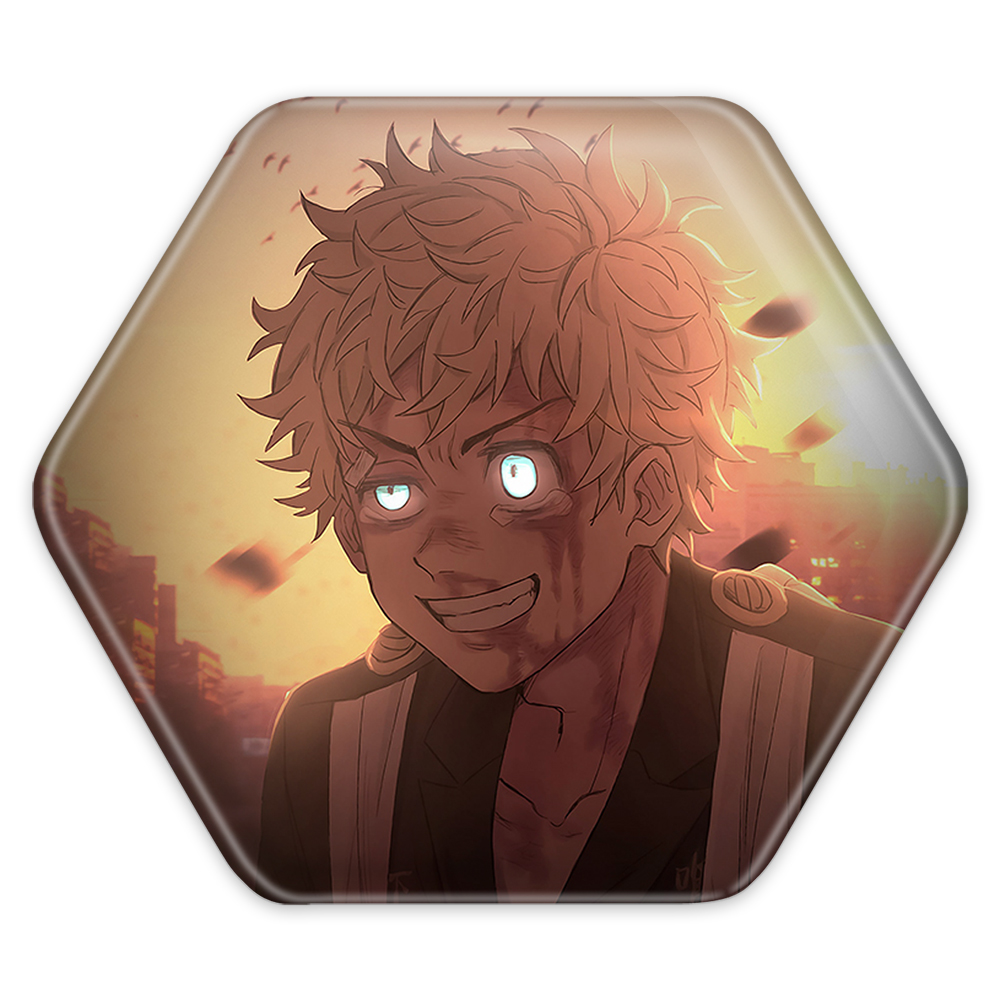 پیکسل خندالو طرح تاکه میتچی انیمه توکیو ریونجرز مدل شش ضلعی کد 11155