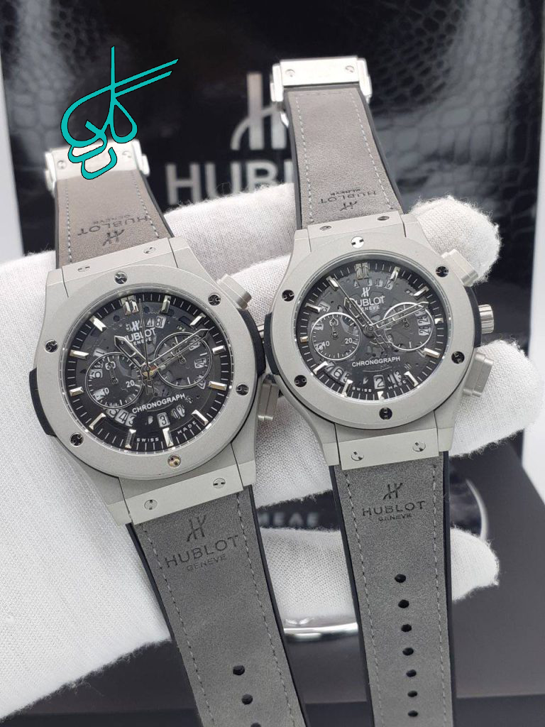 خرید ست ساعت زنانه و مردانه هابلوت بند رابر موتور ژاپن کیفیت عالی رنگ ثابت سه موتوره کد 2115366 - ردگل