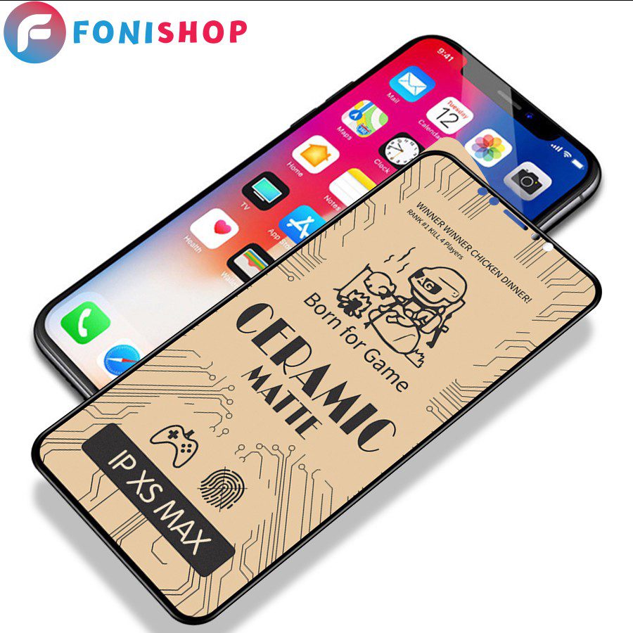 گلس محافظ صفحه نمایش سرامیکی مات آیفون ایکس اس مکس iPhone XS Max