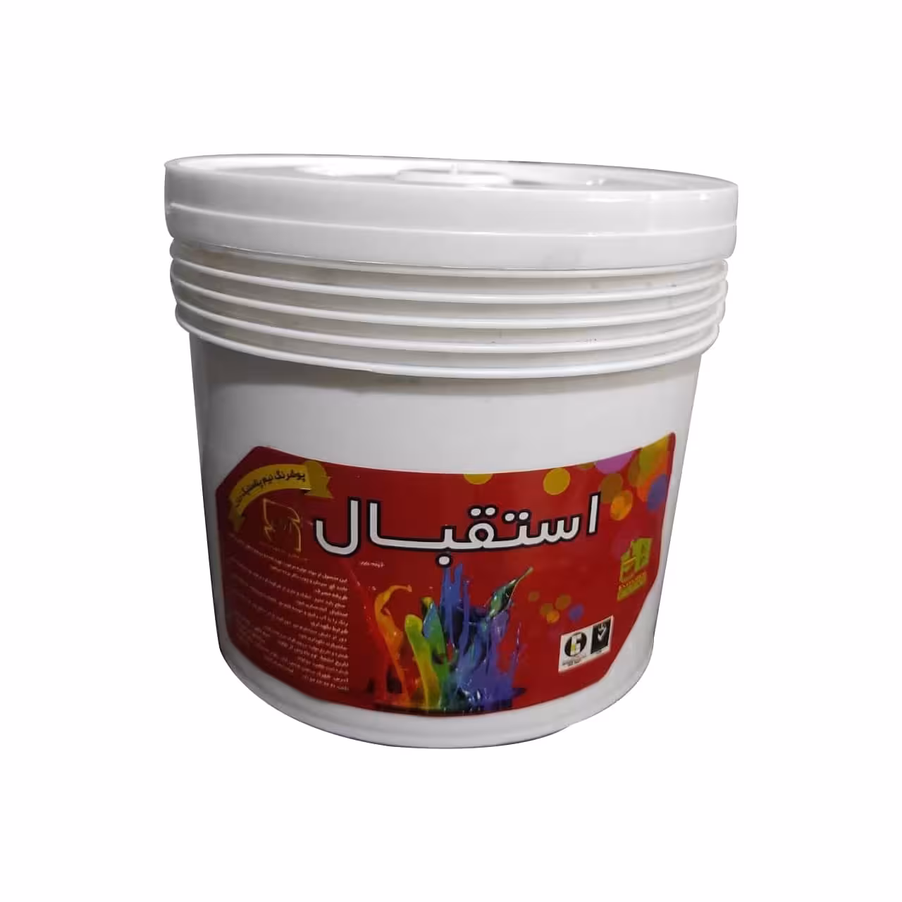 رنگ نیم پلاستیک سفید مات استقبال مدل S-5 حجم 4 لیتر