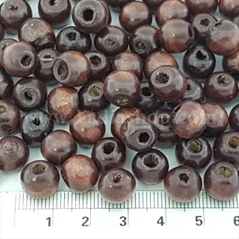 مهره چوبی 10 گرد قهوه ای بسته ای