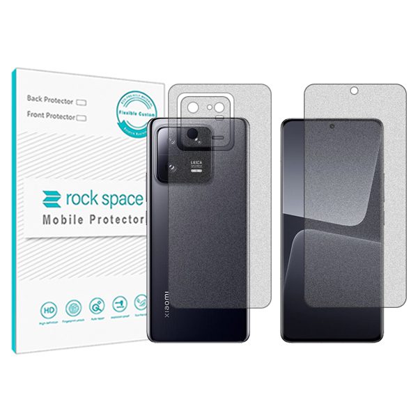 گلس صفحه نمایش و پشت گوشی شیائومی 13 Pro مدل نانو هیدروژل مات برند راک اسپیس کد SS