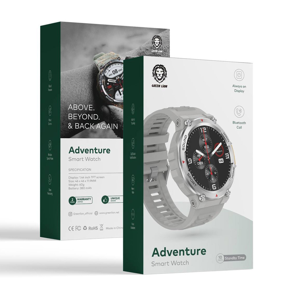 خرید ساعت هوشمند ادونچر گرین لاین Green Lion Adventure Smart Watch Gray با بهترین قیمت