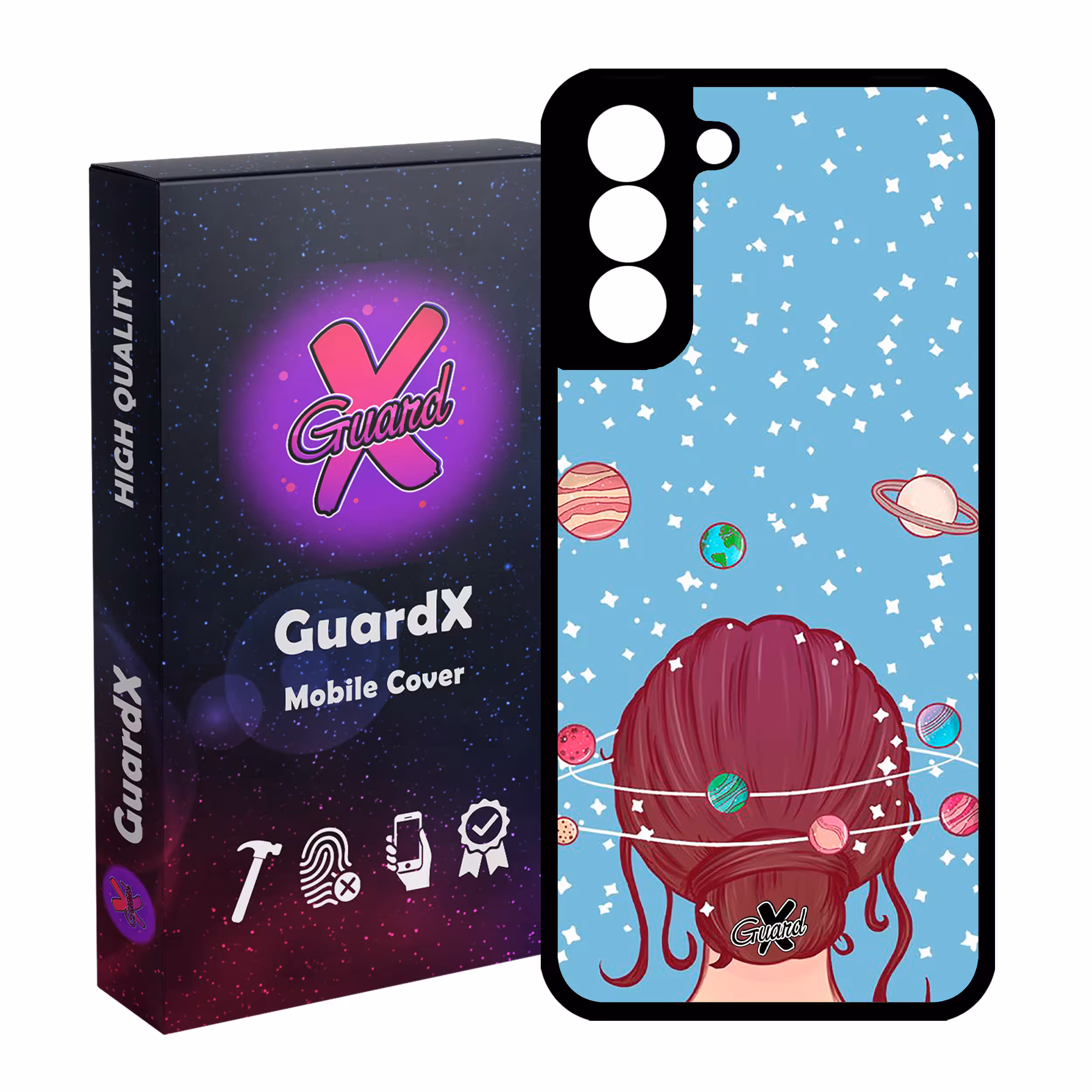 کاور گارد ایکس طرح Girl مدل Glass10211 مناسب برای گوشی موبایل سامسونگ Galaxy S21