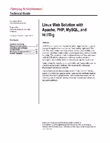 خرید و دانلود نسخه کامل کتاب Linux Web Solution with Apache, PHP, MySQL, and ht://Dig