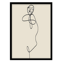 قیمت و خرید تابلو دکوراتیو مدل لاین‌آرت انتزاعی کد 009