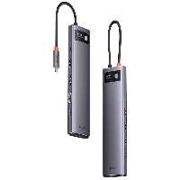 هاب 12 پورت بیسوس Baseus Metal Gleam Multifunctional Type-C 100W WKWG020213