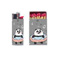 فندک مدل پاندا  کد 1507 به همراه کبریت