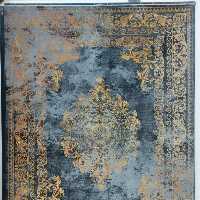 فرش ماشینی 700 کاشان شانه صددرصد آکریلیک طرح وینتیج 111 زمینه دودی 12 متری