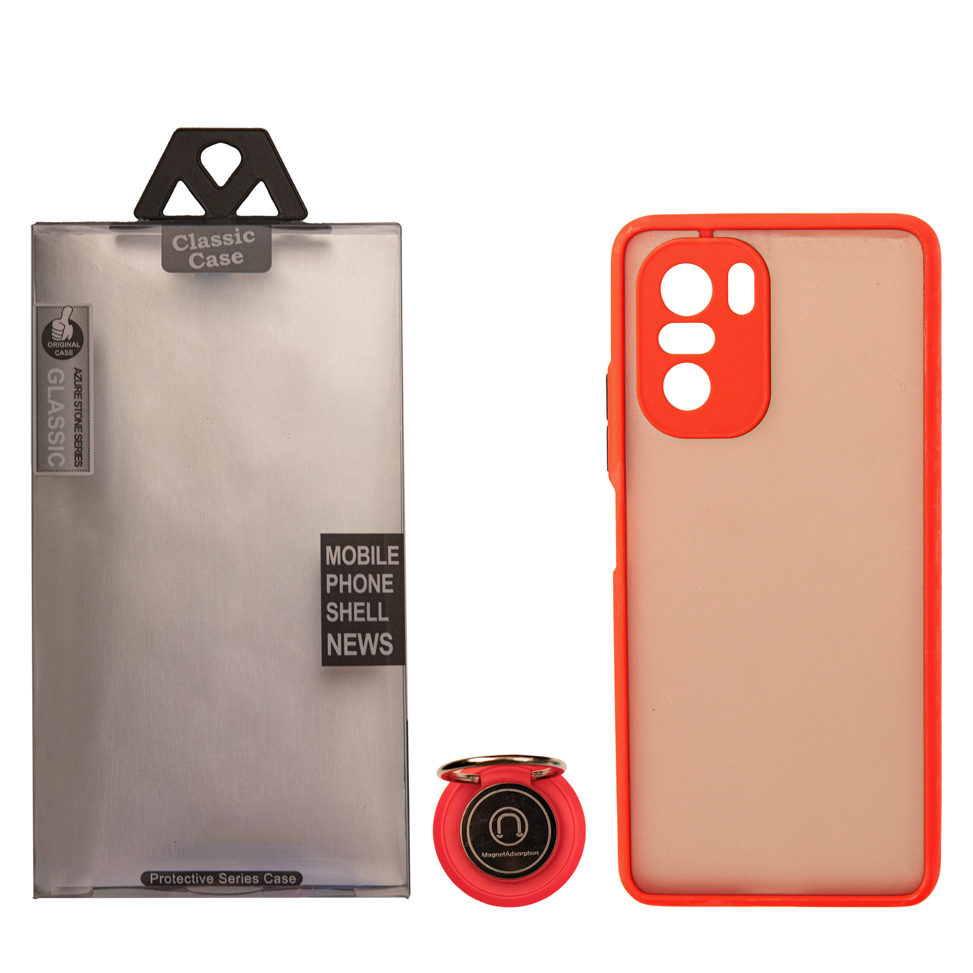 کاورکلاسیک مدل 001 مناسب برای گوشی موبایل شیائومی  Poco F3 / MI 11i به همراه پایه نگهدارنده