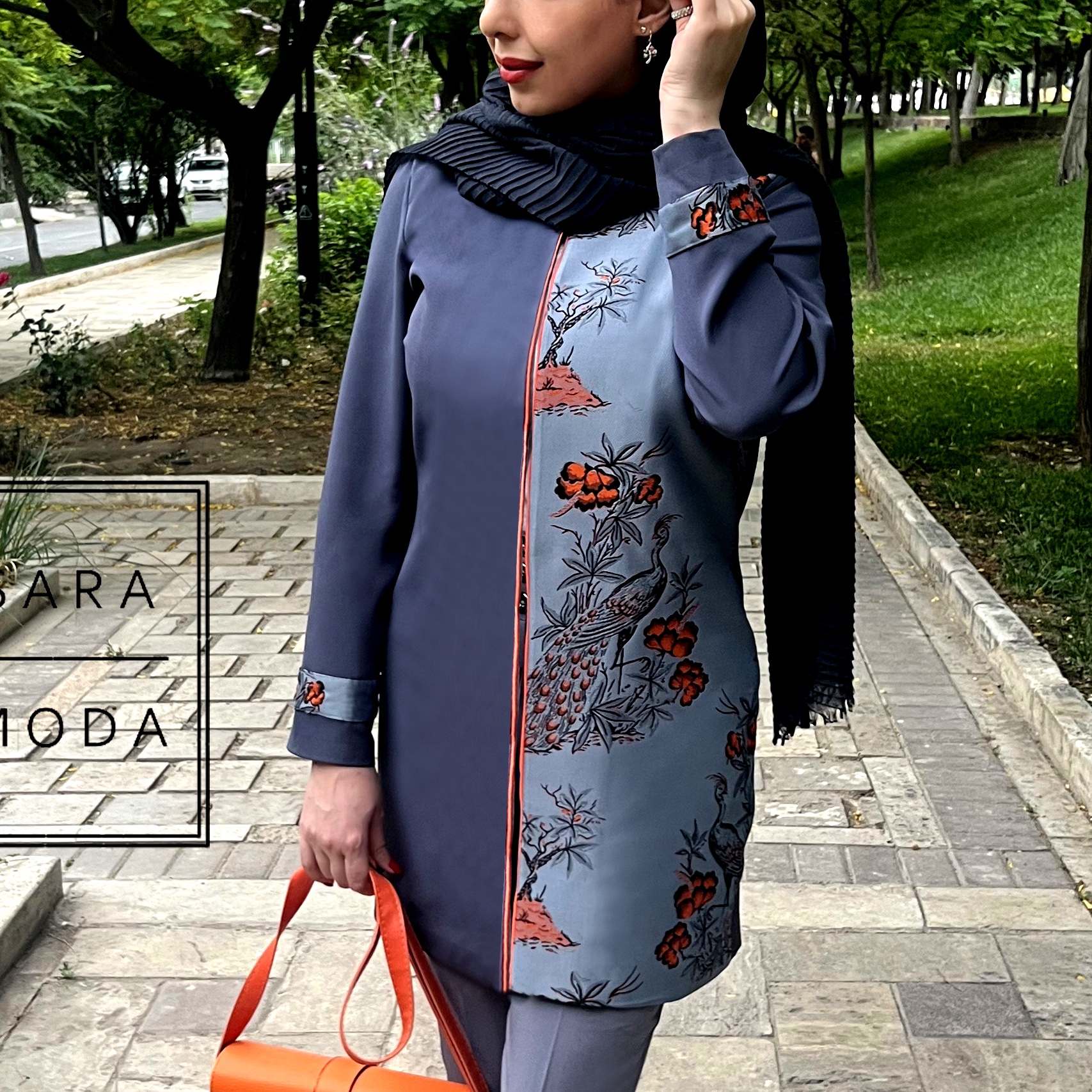 مانتو ژاکارد طاووس