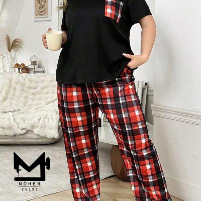 ست دوتیکه تیشرت و شلوار راحتی سایز بزرگ