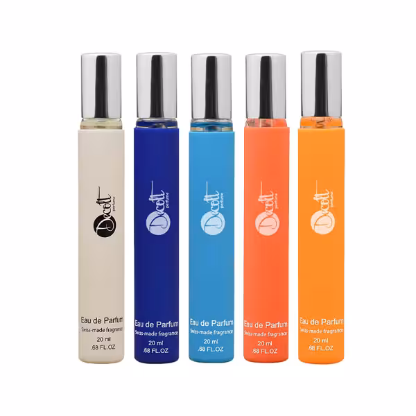 عطر جیبی دکلت مدل SUMMER  حجم 20 میلی لیتر مجموعه 5 عددی