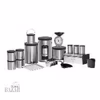 سرویس آشپزخانه 23پارچه استیل درب فلزی مشکی بهازکالا 16280070