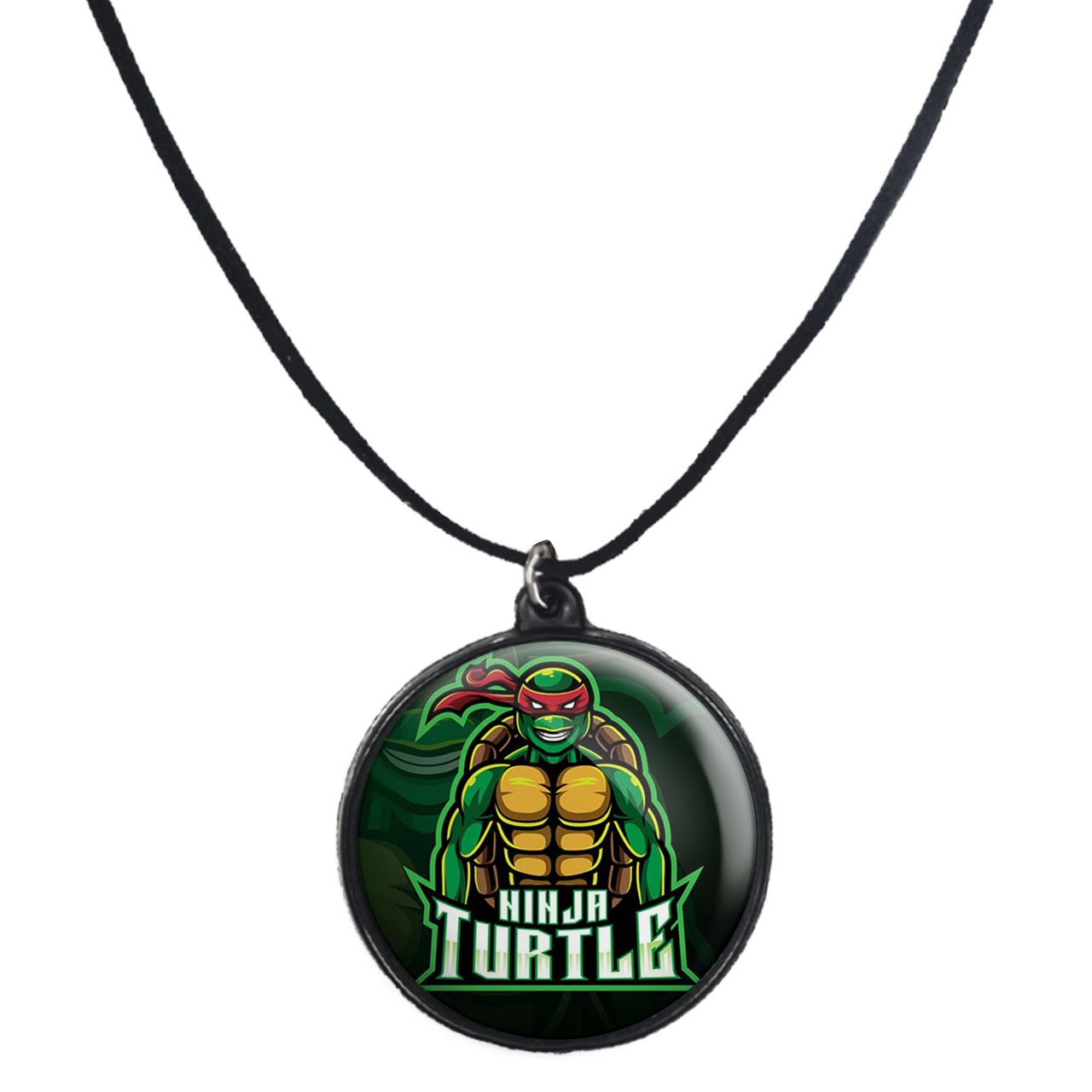 گردنبند پرمانه طرح لاکپشت‌های نینجا کد pmb.9965 مدل دو طرفه