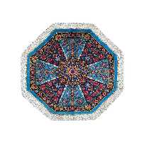 رومیزی فرش دستبافت مدل ترنجی کد YM.266