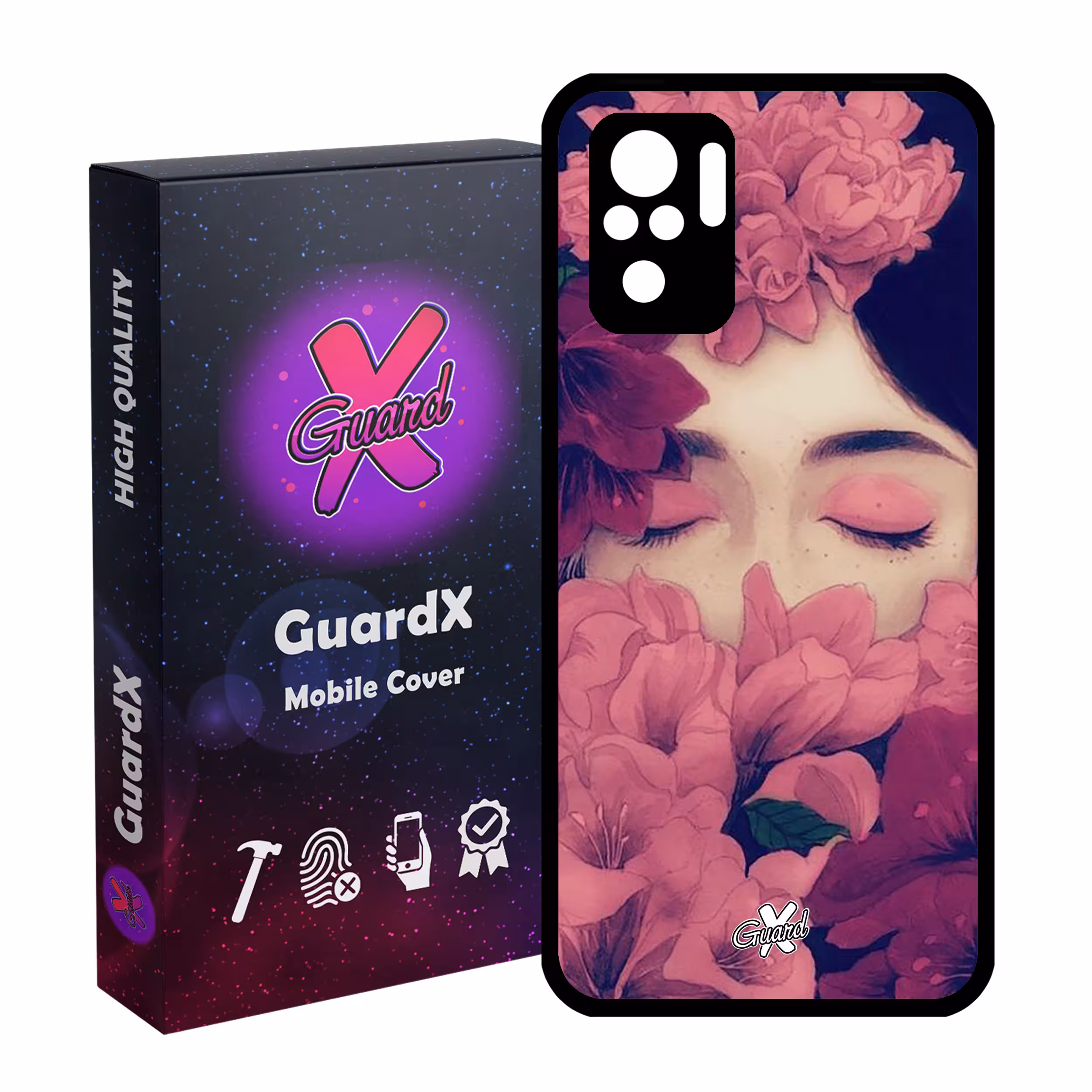 کاور گارد ایکس طرح Girl مدل Glass10027 مناسب برای گوشی موبایل شیائومی Redmi Note 10 4G / Note 10S