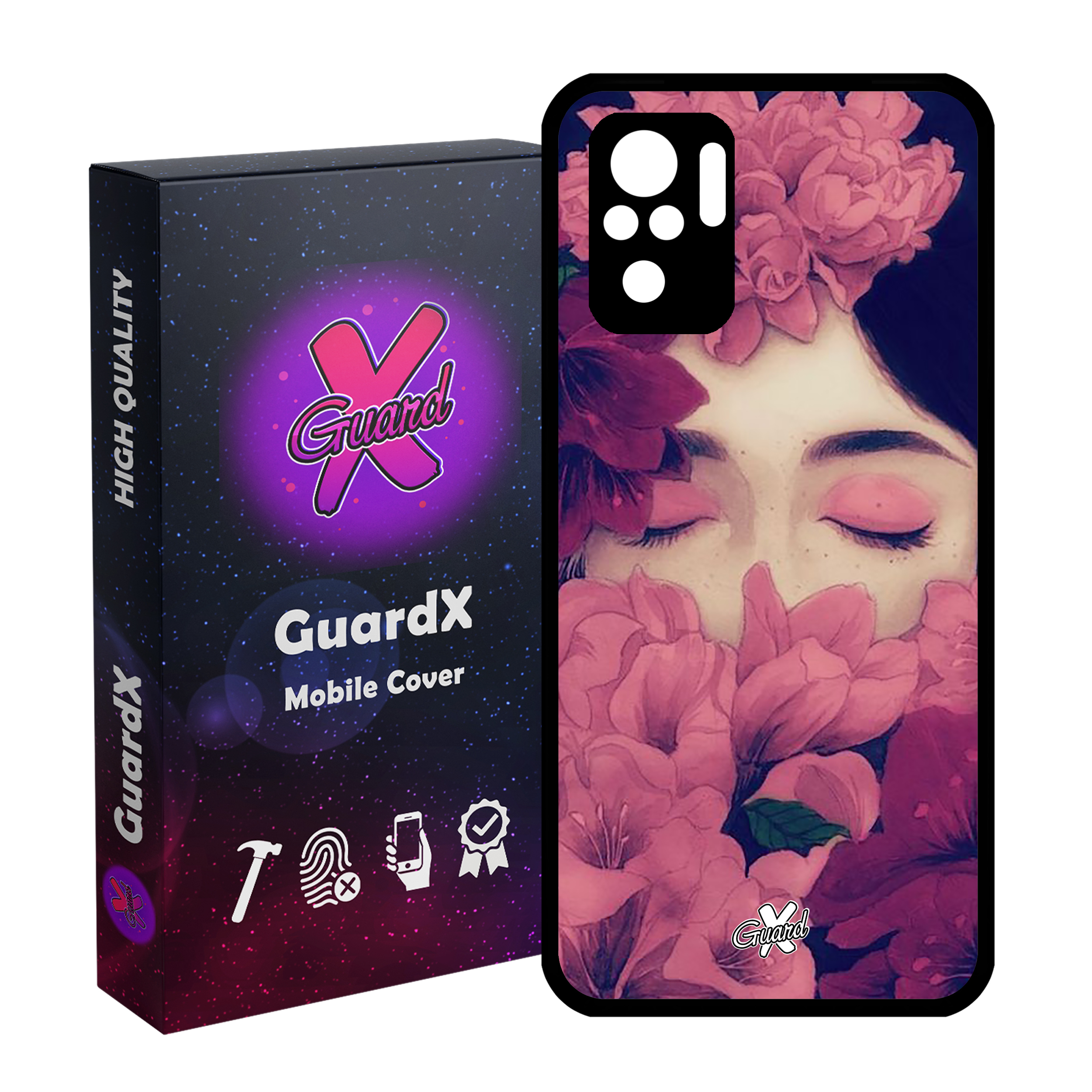 کاور گارد ایکس طرح Girl مدل Glass10027 مناسب برای گوشی موبایل شیائومی Redmi Note 10 4G / Note 10S