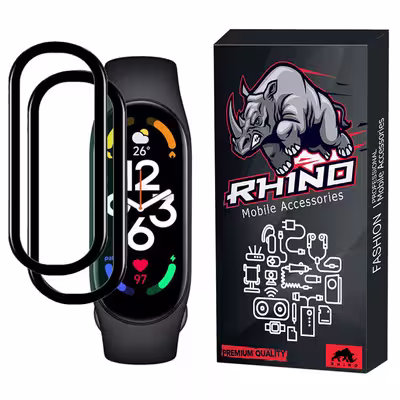 محافظ صفحه نمایش راینو مدل R-PMMA مناسب برای مچ بند هوشمند شیائومی Mi Band 7 بسته 2 عددی