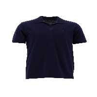 تی شرت یقه پولو آبی مردانه POLO YAKA SLIM FIT برش باریک الگوی گلدوزی شده Kiğılı