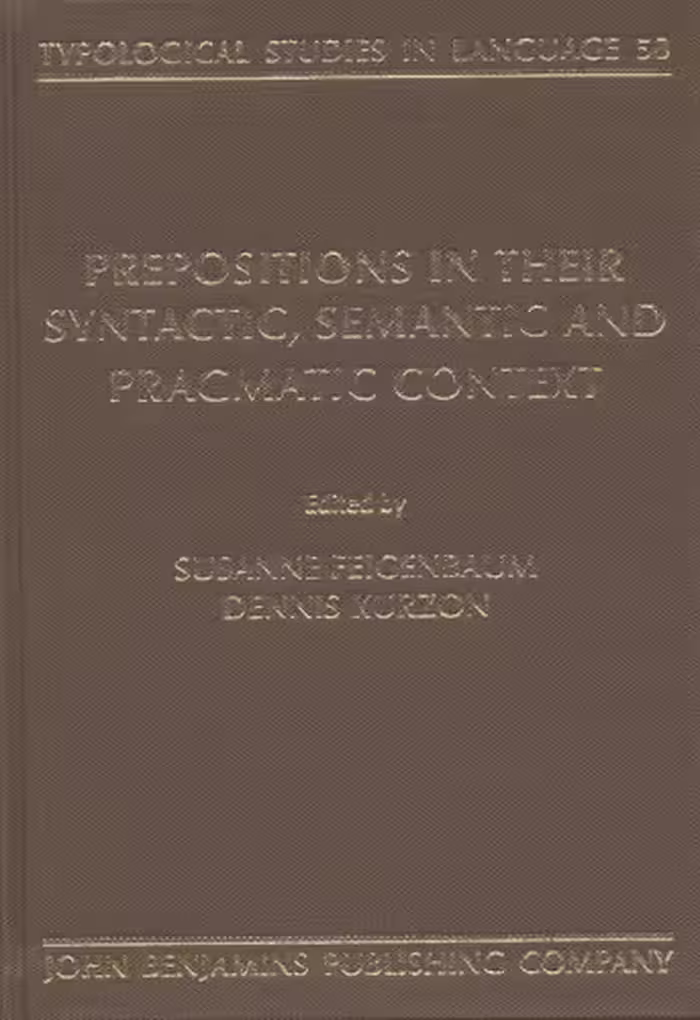 خرید و دانلود نسخه کامل کتاب Prepositions in Their Syntactic, Semantic and Pragmatic Context