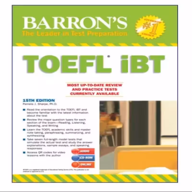 BARRONS TOEFL IBT 15th Edition کتاب