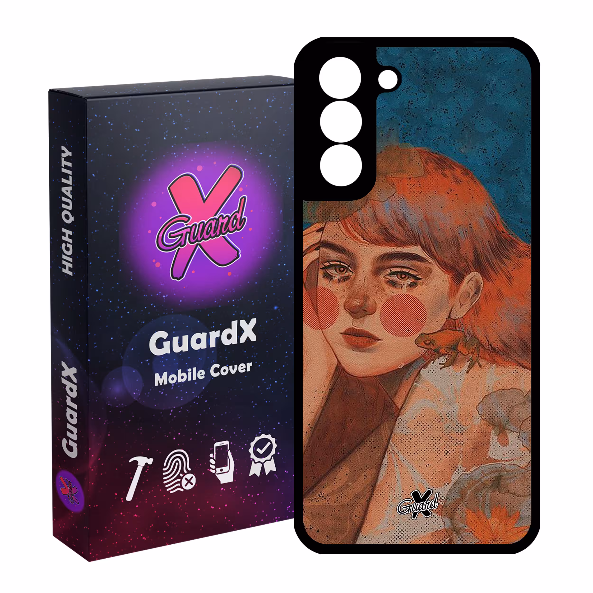 کاور گارد ایکس طرح Girl مدل Glass10330 مناسب برای گوشی موبایل سامسونگ Galaxy S21 FE