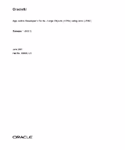 خرید و دانلود نسخه کامل کتاب Oracle 9i. Application Developers Guide - Large Objects (LOBs) using Java (JDBC)