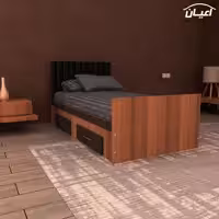 تخت خواب یکنفره اعیان مدل FH373 سایز 90x200 سانتی متر