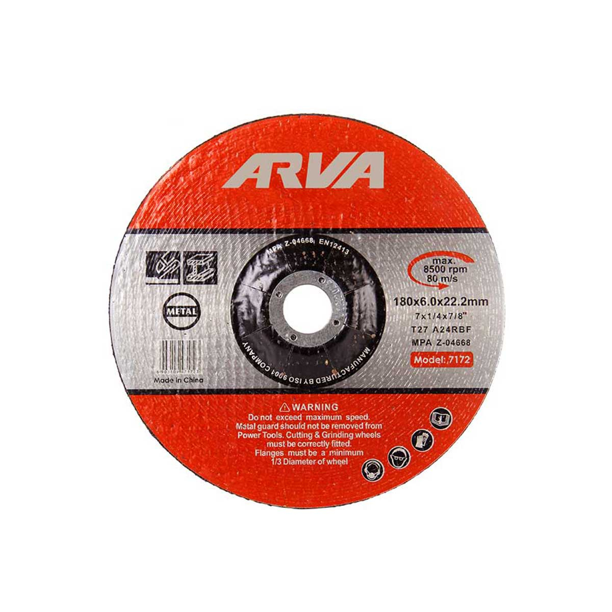 صفحه سنگ ساب 180 میلی متر آروا مدل 7172