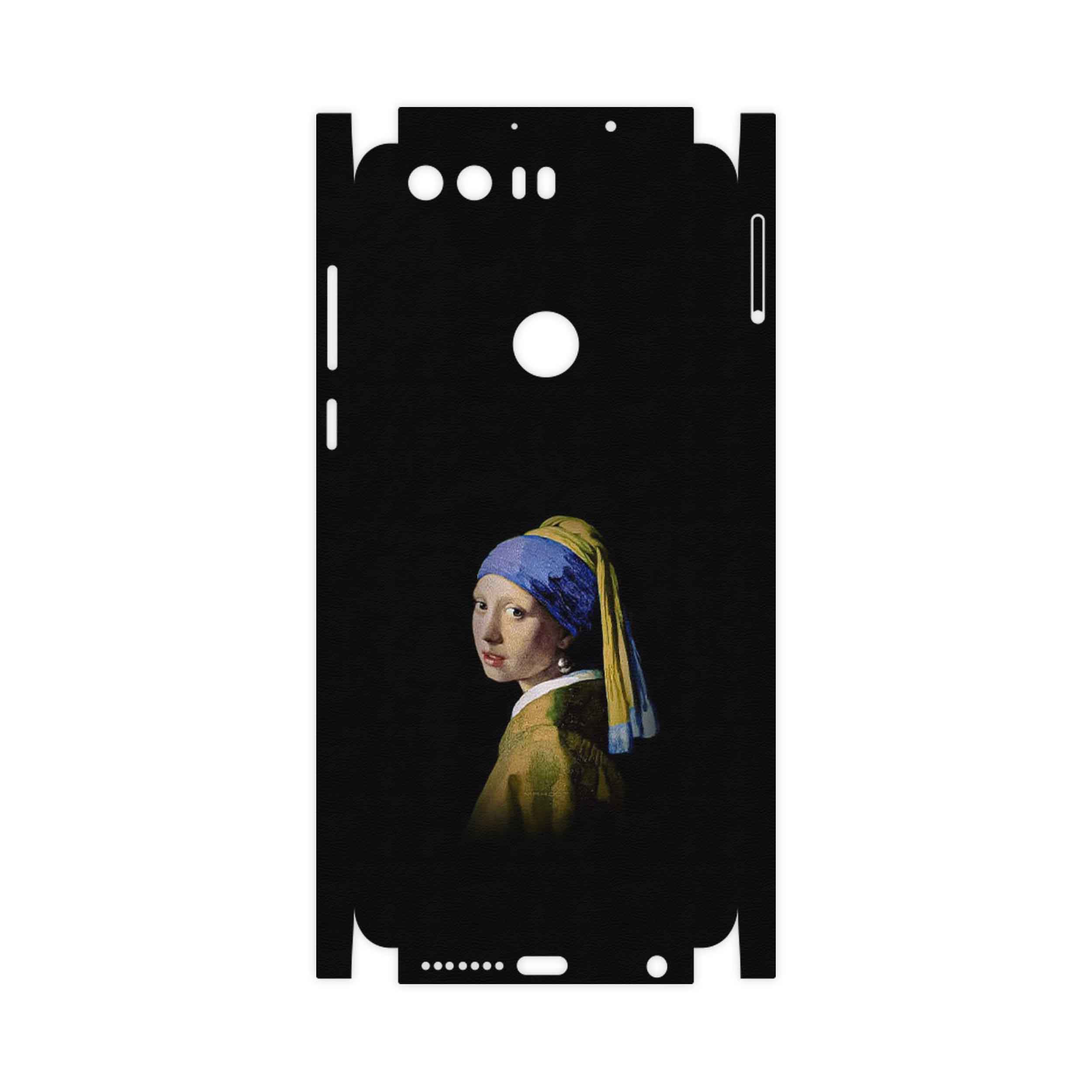 برچسب پوششی ماهوت مدل Girl with a Pearl Earring of Vermeer-FullSkin مناسب برای گوشی موبایل آنر 8