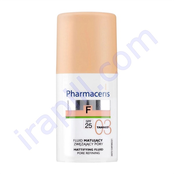 کرم پودر مایع مات کننده SPF25 رنگی Tanned-03 فارماسریز 30 میلی لیتر