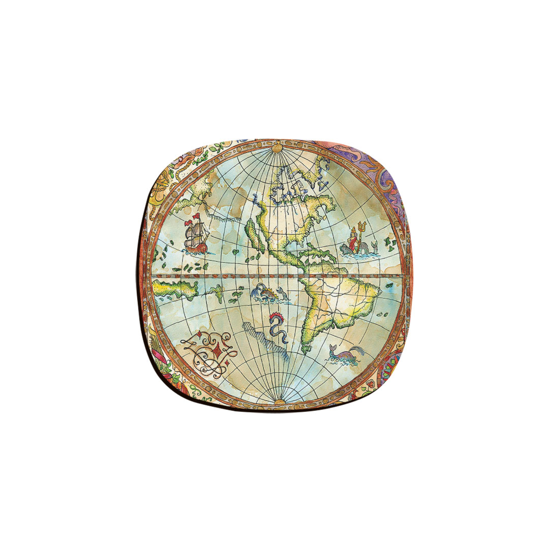 زیر لیوانی ترمه طراحان ایده مدل نقشه زمین کد cfp401