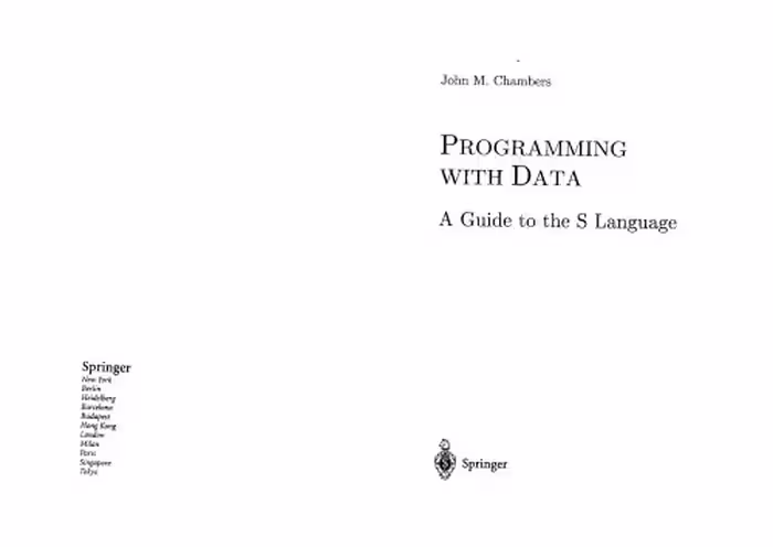 خرید و دانلود نسخه کامل کتاب Programming with Data: A Guide to the S Language