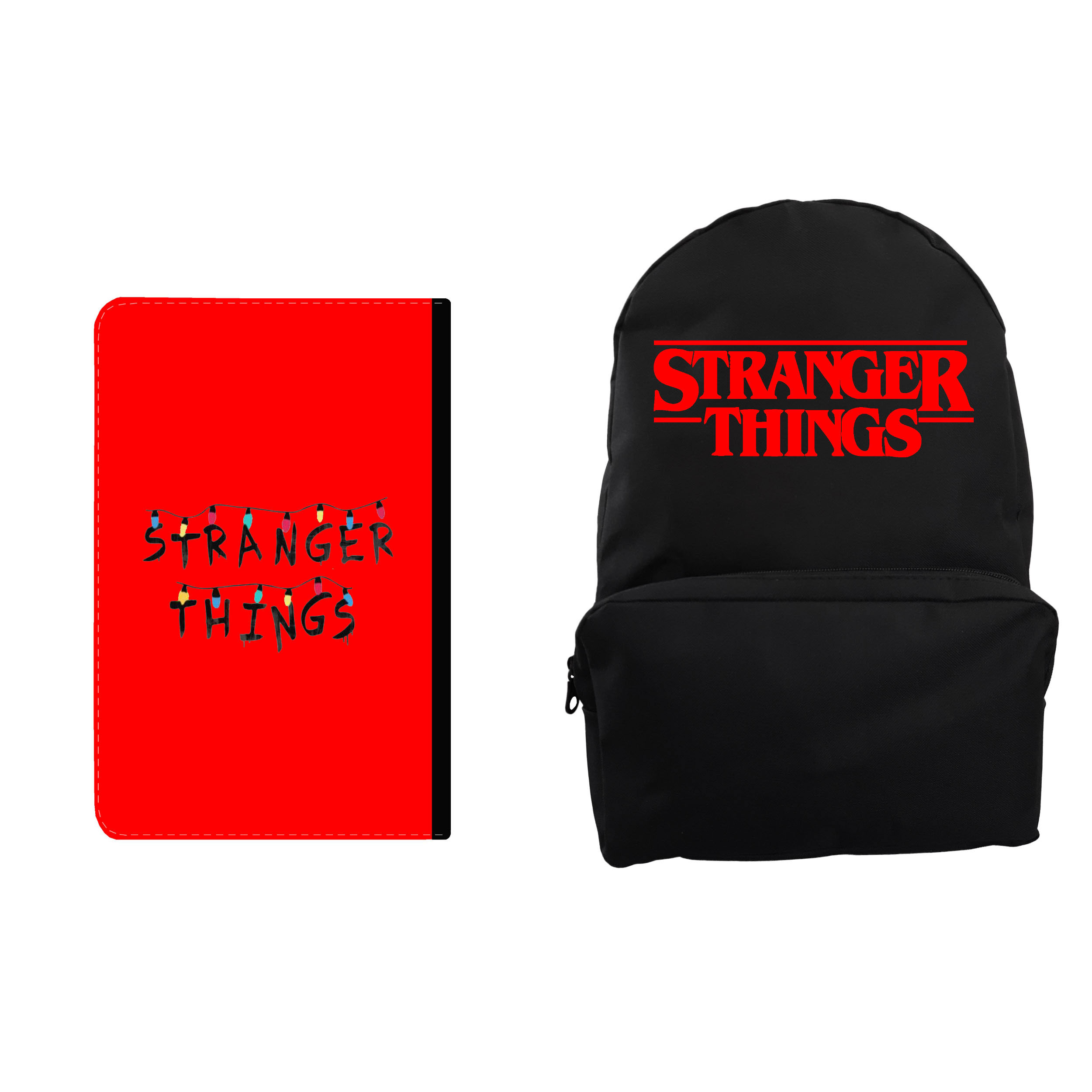 کوله پشتی مدل استرنجر تینگز کد K-101 به همراه کلاسور