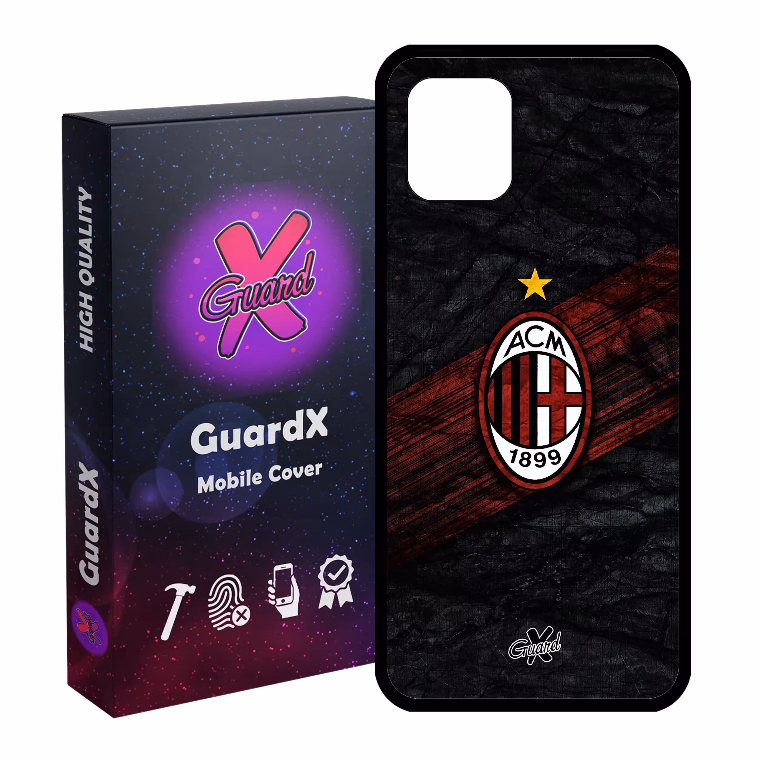 کاور گارد ایکس طرح AC Milan مدل Glass10057 مناسب برای گوشی موبایل سامسونگ Galaxy Note 10 Lite