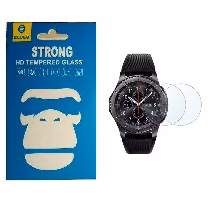 محافظ صفحه نمایش بلوئو مدل BLU-0S3 مناسب برای ساعت هوشمند سامسونگ Gear S3 بسته دو عددی