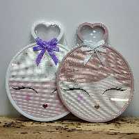 تخته گوشت عروسکی  گرد پاپیون دار