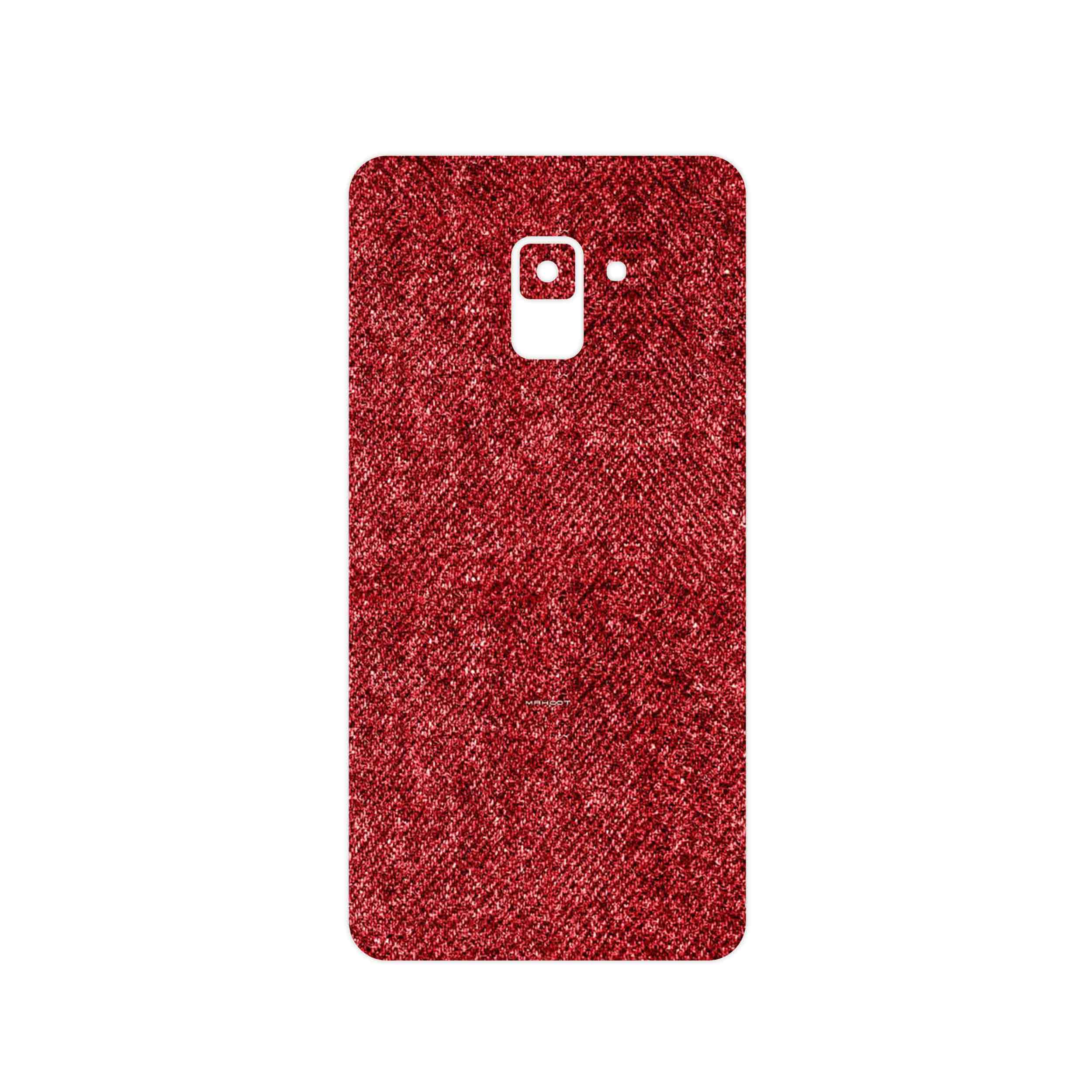برچسب پوششی ماهوت مدل Fabric Texture 4 مناسب برای گوشی موبایل سامسونگ Galaxy A8 Plus 2018