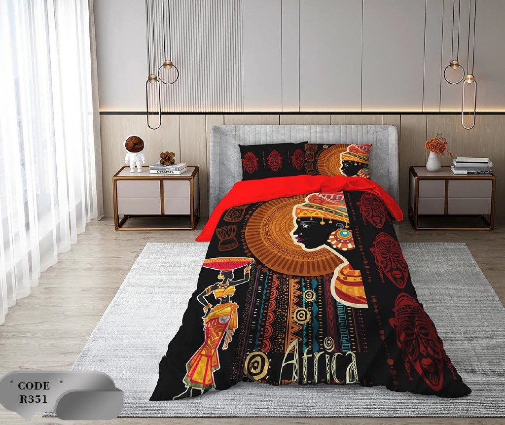 سرویس روتختی 2 نفره 6 تکه ابعاد 2.25 ×2.35 کشدار ضد حساسیت و عرق کد R351 | ست خواب و ست روتختی