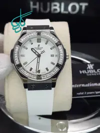 خرید ساعت هابلوت ژنو زنانه بند سفید موتور ژاپن بند رابر ضد آب کد 1917248 - ردگل
