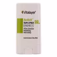ضد آفتاب استیکی بی‌رنگ ویتالیر SPF 50 مدل اکتیویت ‌محافظ UVA،UVB,IR مناسب پوست‌های مختلط و چرب وزن 15 گرم