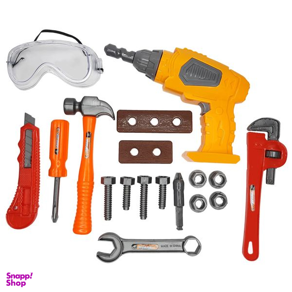 ست اسباب بازی ابزار مدل دریل کد 36778 مجموعه 18 عددی