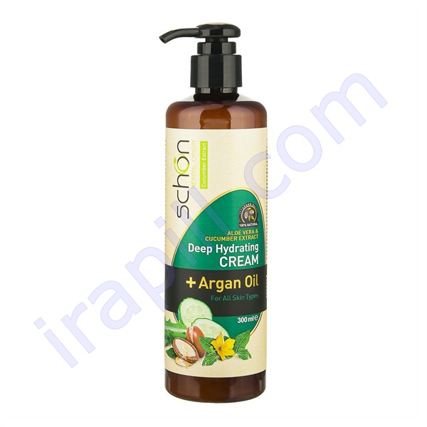 کرم پمپی نرم و مرطوب کننده شون حاوی خیار و آرگان 300 میلی لیتر