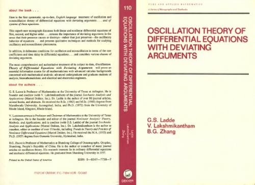 خرید و دانلود نسخه کامل کتاب Oscillation Theory of Differential Equations With Deviating Arguments (Pure and Applied Mathematics)