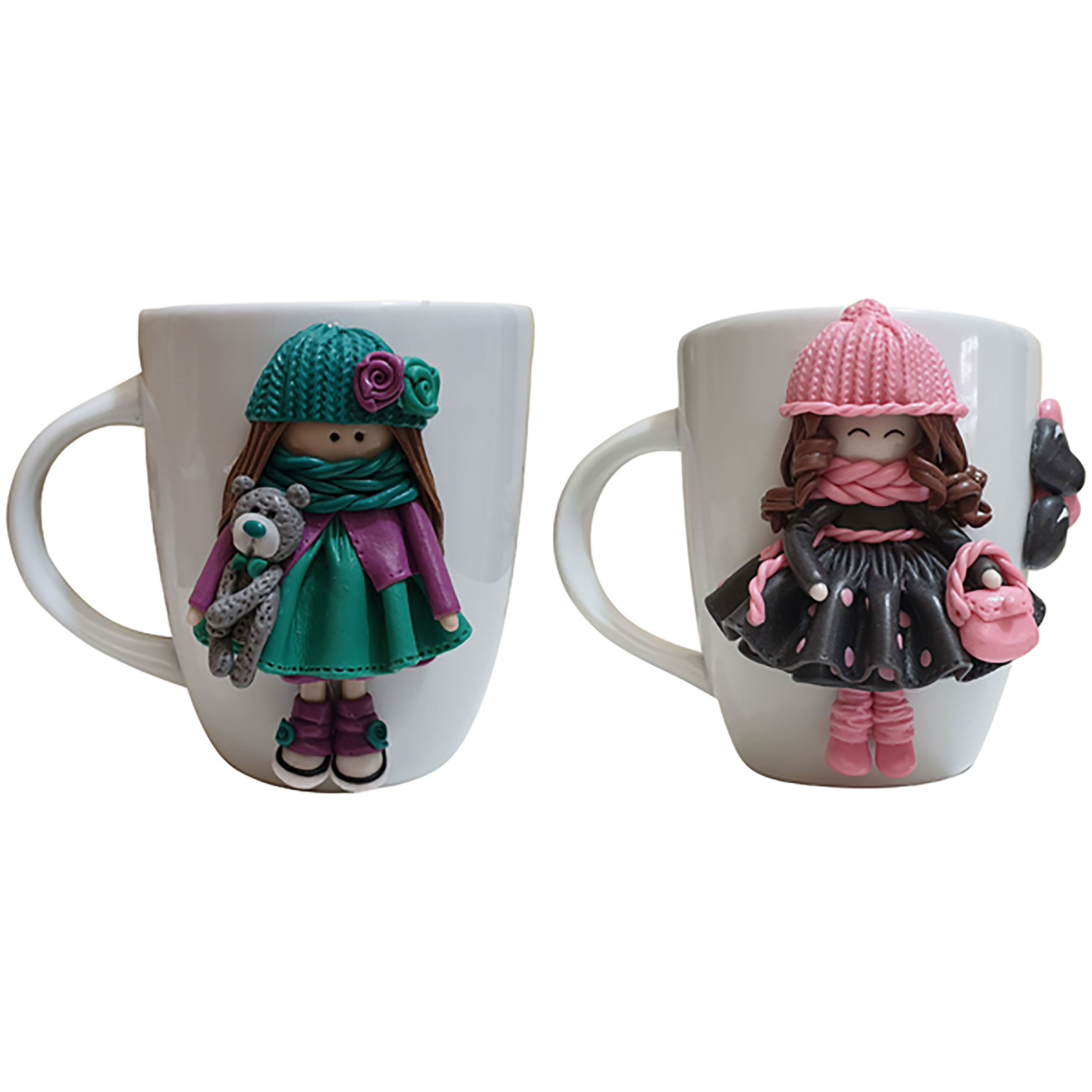 ماگ مدل عروسکی کد A_20003 مجموعه 2 عددی