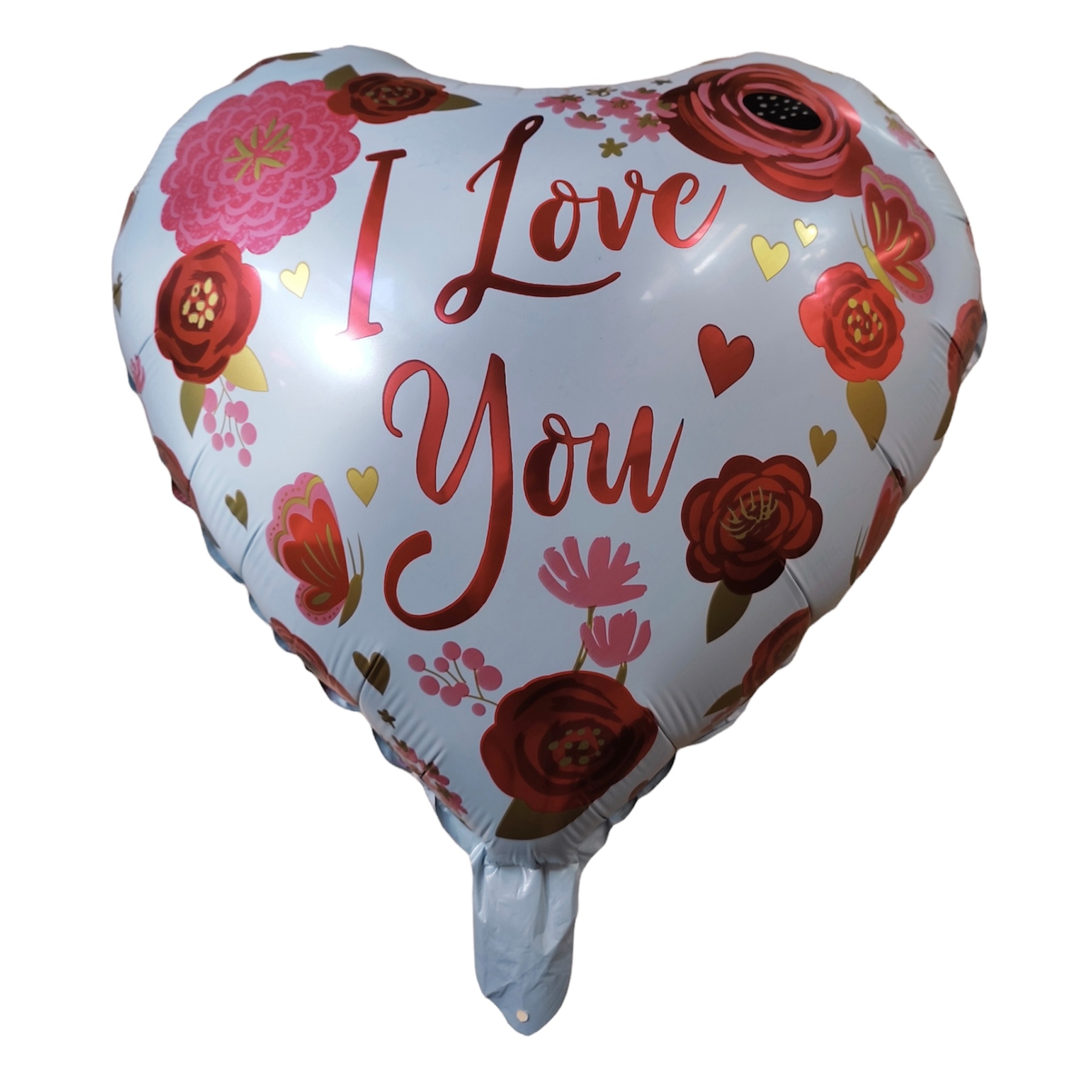 بادکنک مدل فویلی قلبی طرح i love you