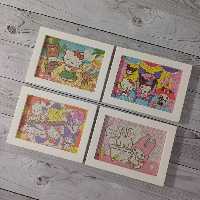 نقاشی الماسی قاب دار کارتونی