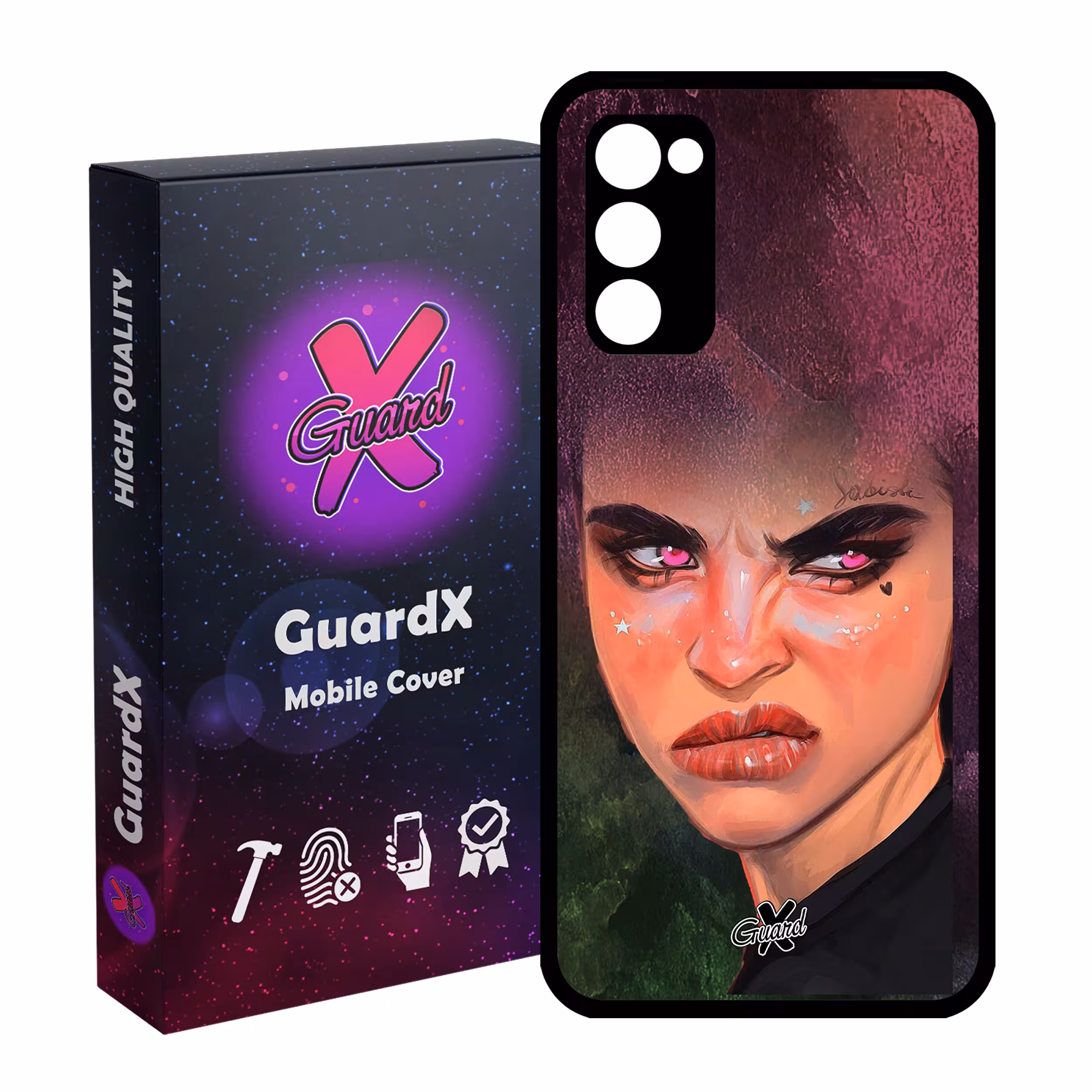 کاور گارد ایکس طرح Girl مدل Glass10260 مناسب برای گوشی موبایل سامسونگ Galaxy S20 FE