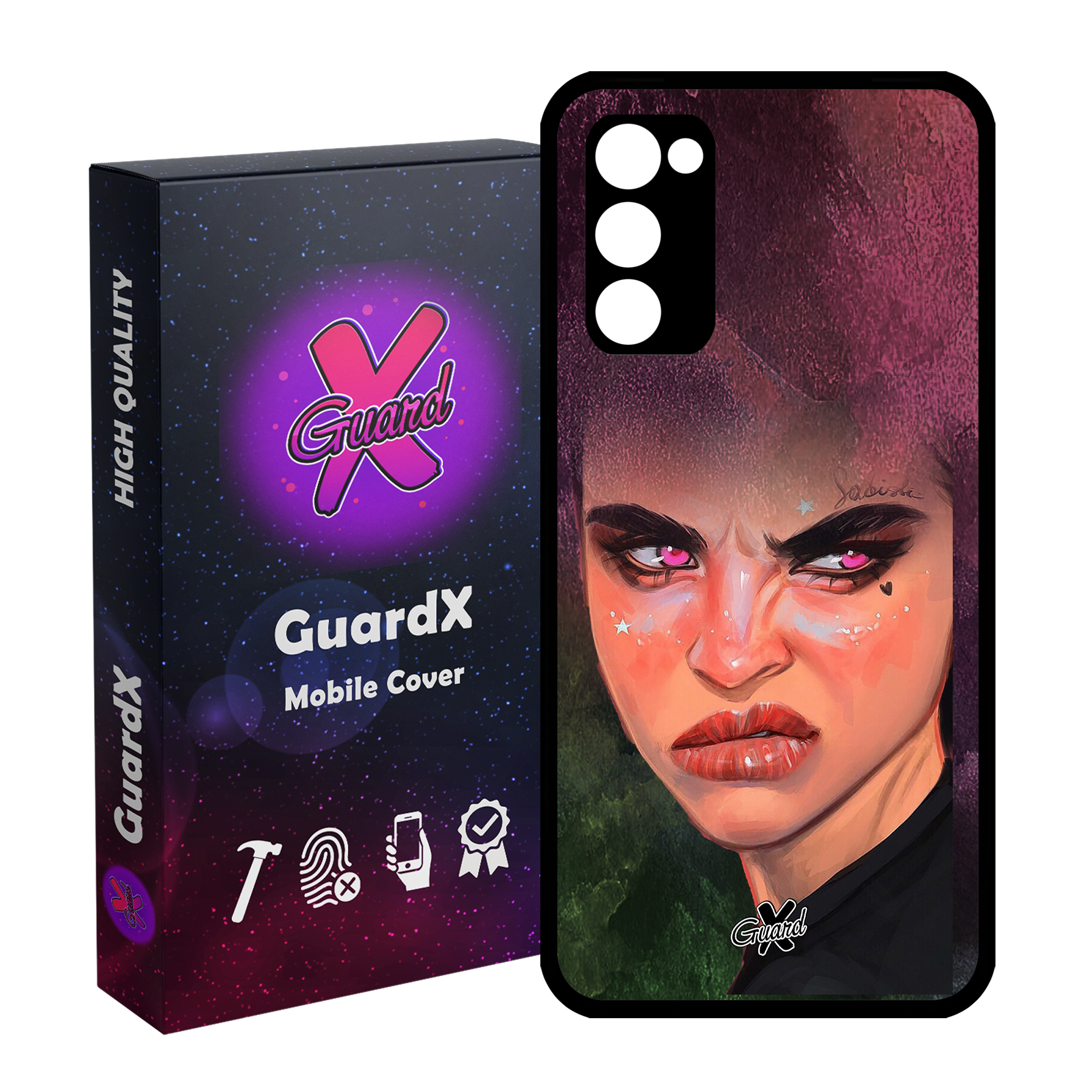 کاور گارد ایکس طرح Girl مدل Glass10260 مناسب برای گوشی موبایل سامسونگ Galaxy S20 FE